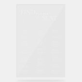 Akryllische Signatur, einfache moderne Hochzeitssi Acrylschild (Vorderseite)