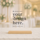 Akryllische Unterschrift für Design Upload 8" x 10 Acrylschild