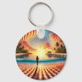 Akryllische Wandkunst Schlüsselanhänger (Rückseite)