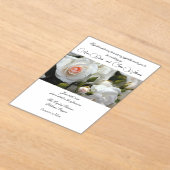 Akryllische Weißrosen-Einladung Acryleinladungen (Ablage )