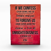 Akryllischer Bibelversatz Block - 1 John 1:9 ESV (Vorderseite)