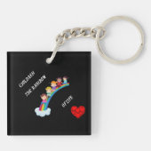 Akryllischer doppelseitiger Schlüsselanhänger. Kin Schlüsselanhänger (Rückseite)