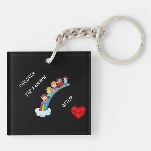 Akryllischer doppelseitiger Schlüsselanhänger. Kin Schlüsselanhänger (Rückseite)