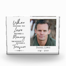 Akryllischer Foto-Block mit Zitat: Wenn jemand, de Fotoblock