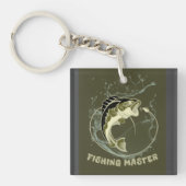 Akryllischer Schlüsselanhänger-Fischer Schlüsselanhänger (Vorderseite)