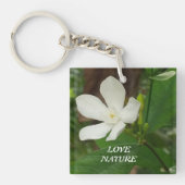 Akryllischer Schlüsselanhänger mit schöner Blume (Vorderseite)