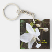 Akryllischer Schlüsselanhänger mit schöner Blume (Vorderseite)