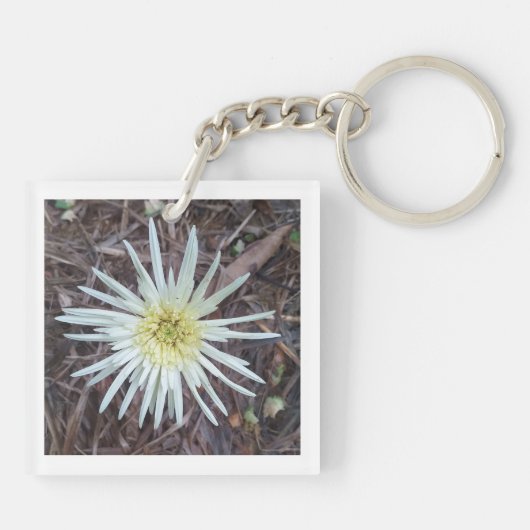 Akryllischer Schlüsselanhänger mit schöner Blume (Rückseite)