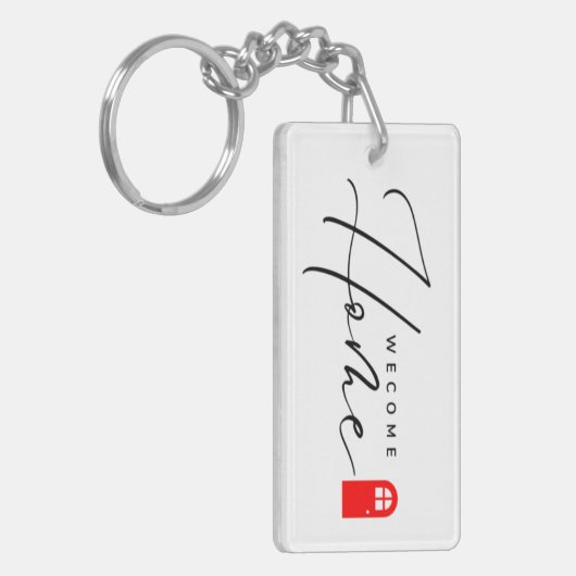 Akryllischer Schlüsselanhänger, Rechteck (beidseit Schlüsselanhänger (Vorderseite links)