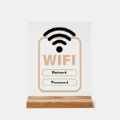 Akryllischer Sign WiFi Network & Password Display Acrylschild (Vorderseite)