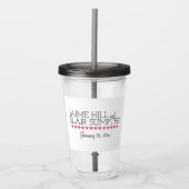 Akryllischer Tumbler mit Strohhalm Acryltrinkbecher (Vorderseite)