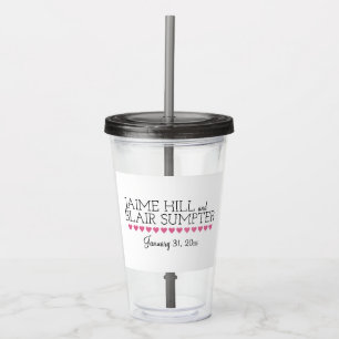 Akryllischer Tumbler mit Strohhalm Acryltrinkbecher