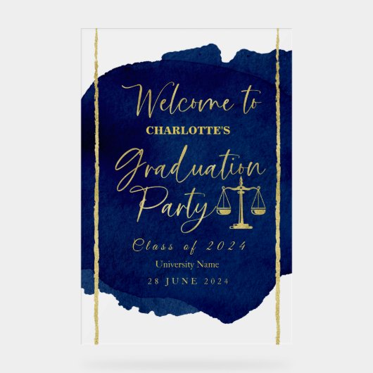 Akryllisches Begrüßungszeichen für das Party | Abs Acrylschild (Vorderseite)