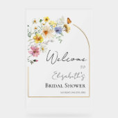 Akryllisches Brautparty Begrüßungszeichen | Wildbl Acrylschild (Vorderseite)