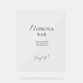 Akryllisches Brautparty in elegantem Stil. Acrylschild