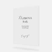 Akryllisches Brautparty in elegantem Stil. Acrylschild (Winkel)