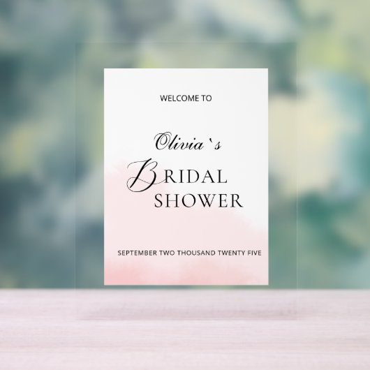 Akryllisches Brautparty in elegantem Stil. Acrylschild (Neutral)