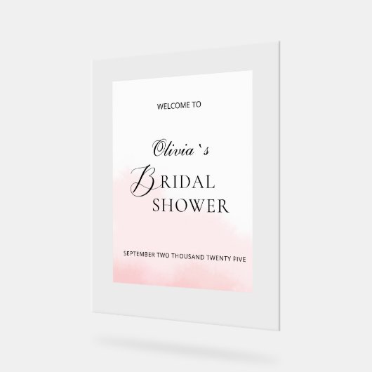 Akryllisches Brautparty in elegantem Stil. Acrylschild (Winkel)