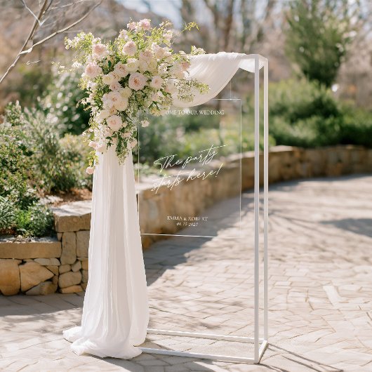 Akryllisches einfaches Minimal Wedding Begrüßungsz Acrylschild