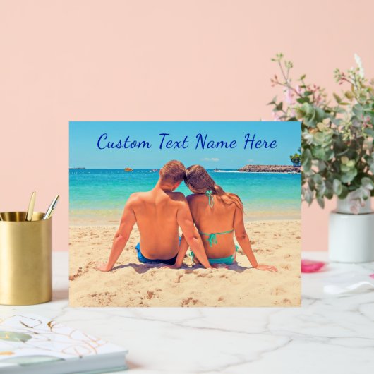 Akryllisches Foto mit benutzerdefiniertem Text Acrylschild (Hochzeit)