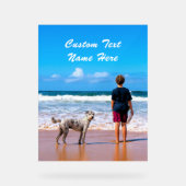 Akryllisches Foto mit benutzerdefiniertem Text Acrylschild (Vorderseite)