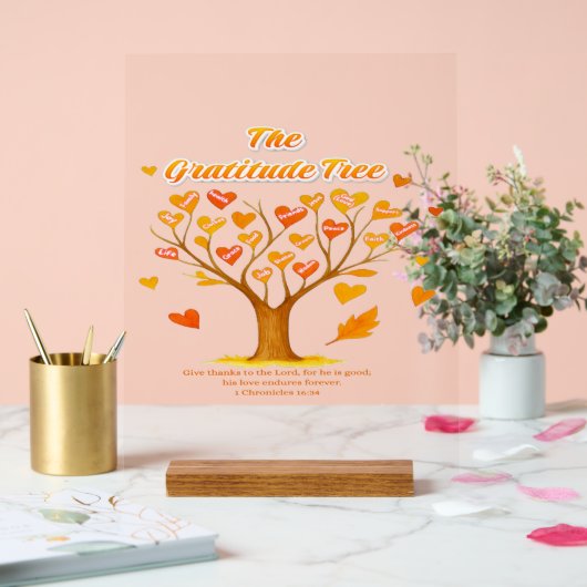 Akryllisches Zeichen "Dankeschön Tree" Acrylschild (Hochzeit)