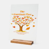 Akryllisches Zeichen "Dankeschön Tree" Acrylschild (Winkel)