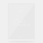 Akryllisches Zeichen für Brautdusche. Acrylschild (Vorderseite)