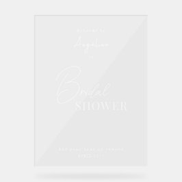 Akryllisches Zeichen für Brautdusche. Acrylschild