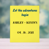 Akryllisches Zeichen mit gelbem Hintergrund Acrylschild (Neutral)