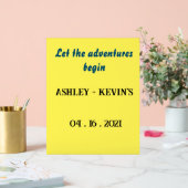 Akryllisches Zeichen mit gelbem Hintergrund Acrylschild (Hochzeit)