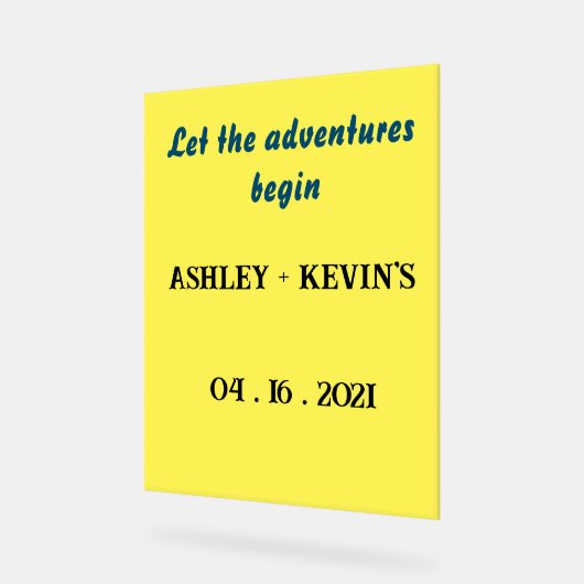 Akryllisches Zeichen mit gelbem Hintergrund Acrylschild (Winkel)