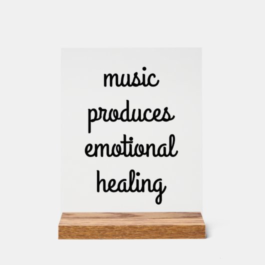 Akryllisches Zeichen zur emotionalen Heilung Acrylschild (Vorderseite)