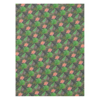 Akrylon auf Leinwand, rosa Wasserlilie und grüne B Tischdecke