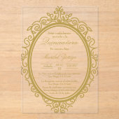 Akryloval quinceñera acryleinladungen (Vorderseite)