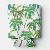 Akrylpalmen: Sommer Textilien Textur. Dosenkühler (Rückseite)