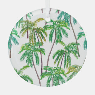 Akrylpalmen: Sommer Textilien Textur. Ornament Aus Glas