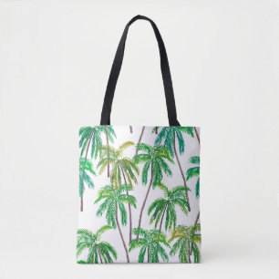 Akrylpalmen: Sommer Textilien Textur. Tasche