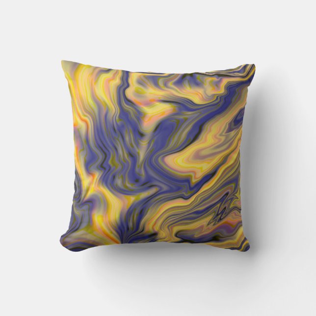 Akrylpur, Bronze, Gold, Schwarz / Kissen (Vorderseite)