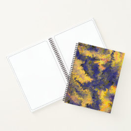 Akrylpur, Bronze, Gold, Schwarz, Kristalle / Notizblock