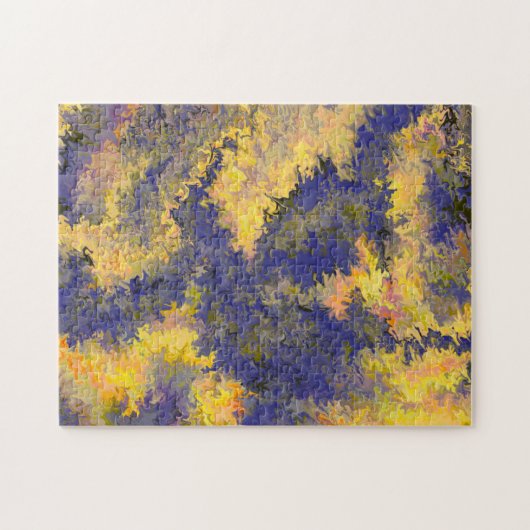 Akrylpur, Bronze, Gold, Schwarz, Kristalle / Puzzle (Horizontal)