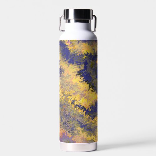 Akrylpur, Bronze, Gold, Schwarz, Kristalle / Trinkflasche (Vorne)