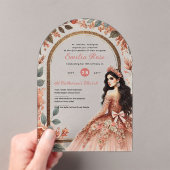 Akrylquinceañera Einladung - Rose Dusty (Insitu (Handheld))