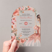 Akrylquinceañera Einladung - Rose Dusty (Insitu (Handheld))