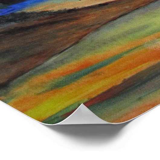 Akrylskopfmalerei mit Schrift Poster (Ecke)