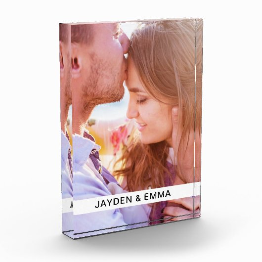 Akrylsperren Sie Ihr Foto und Text (Links)