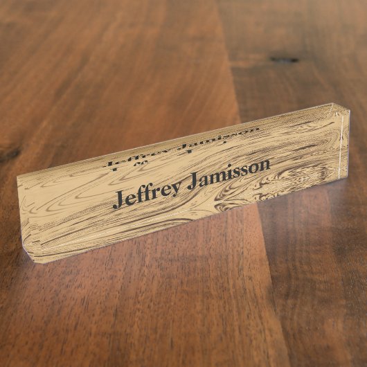 Akryltafel, flüssiger Goldrausch Namensplakette (Seite)