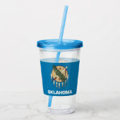 Akryltumbler mit der Flagge von Oklahoma Acryltrinkbecher (Rückseite)