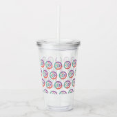 Akryltumbler mit Stroh Acryltrinkbecher (Vorderseite)
