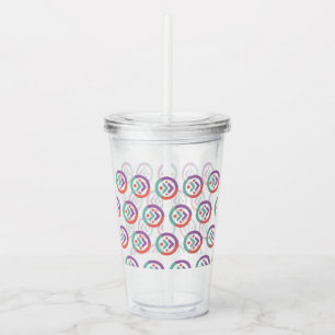 Akryltumbler mit Stroh Acryltrinkbecher